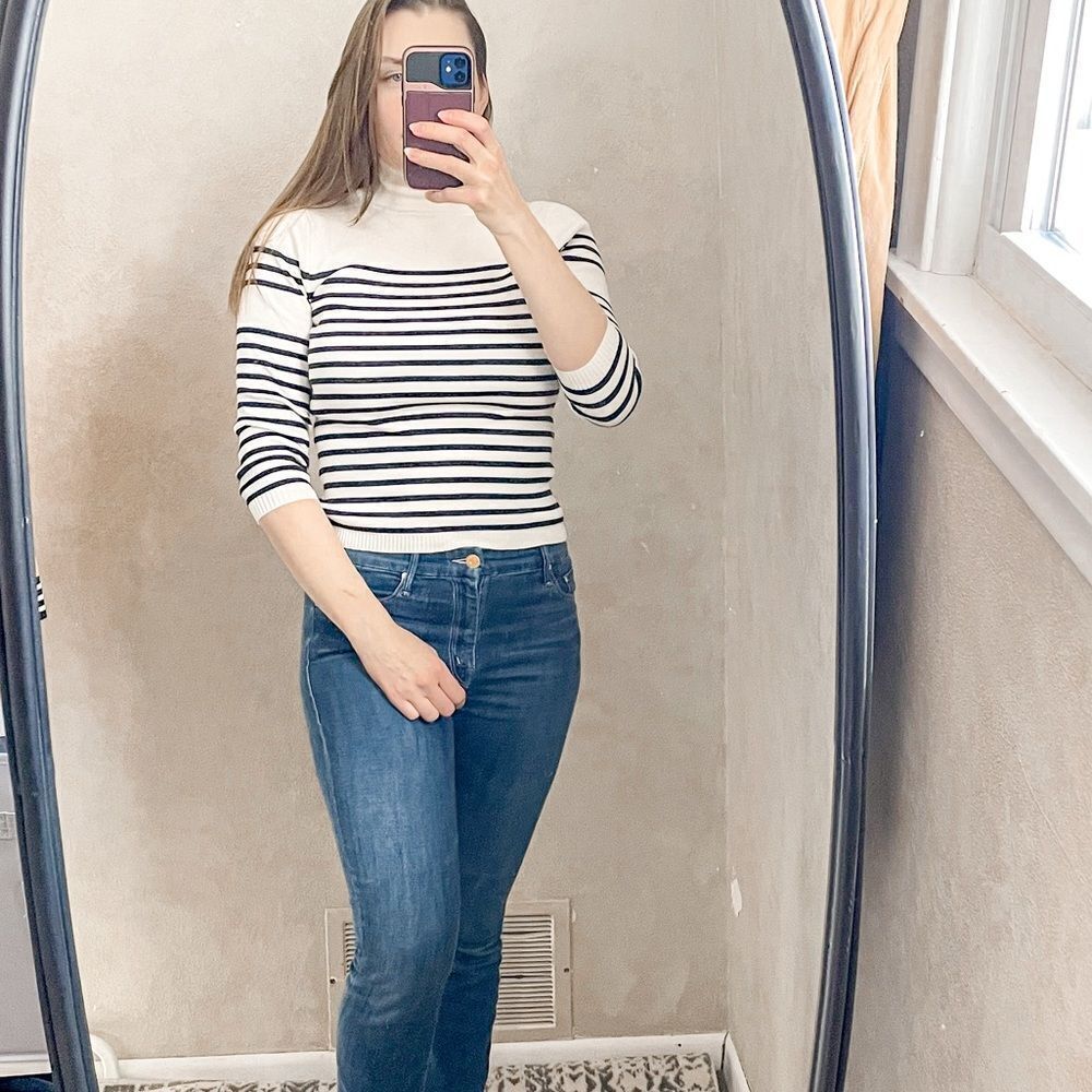 La Ligne Striped Turtleneck Sweater S - Picture 5 of 9